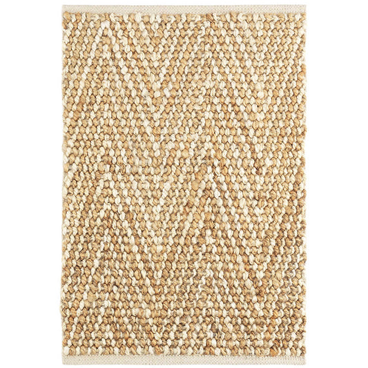 Meghan Ivory/Natural Woven Jute Rug RUGS