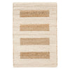 Milo Ivory Woven Jute/Cotton Rug. Top view.