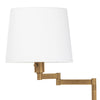 Virtue Floor Lamp Natural Brass shade. Detail view.