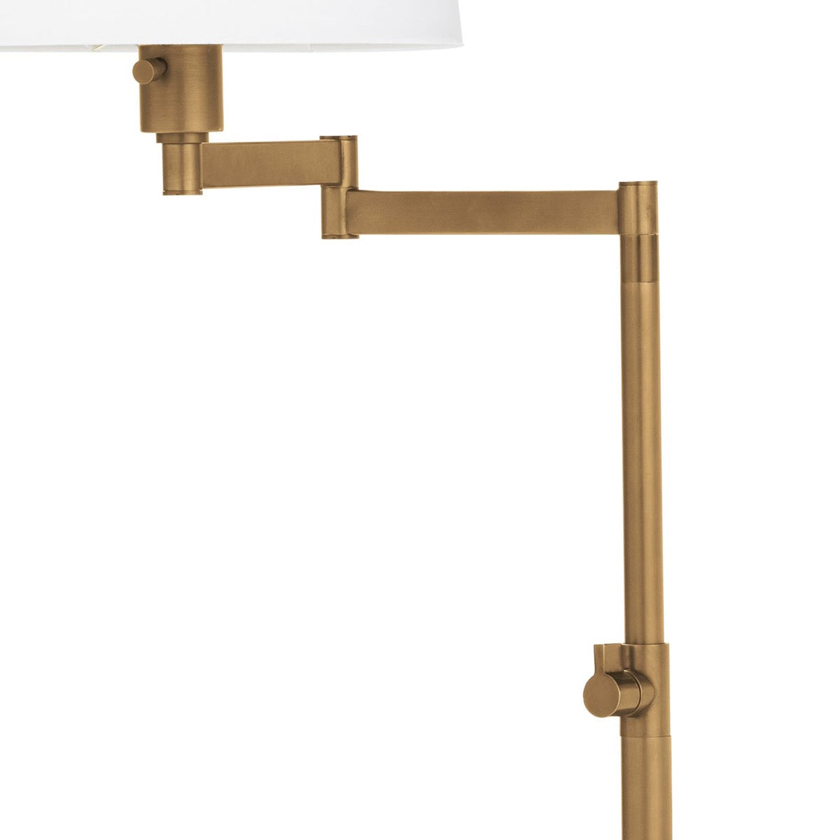Virtue Floor Lamp Natural Brass centre. Detail view.