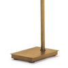 Virtue Floor Lamp Natural Brass base. Detail view.