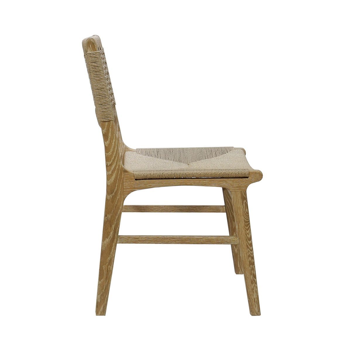 Munro Chair Cerused Oak. Right side view.