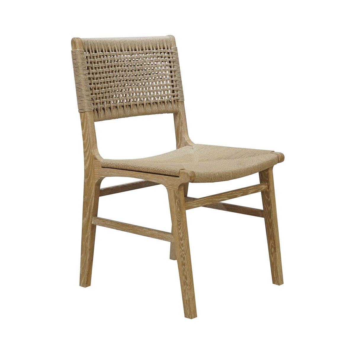 Munro Chair Cerused Oak. Right angle view.