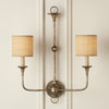 Natural Grasscloth Drum Chandelier Shade - Set of 2 Shades