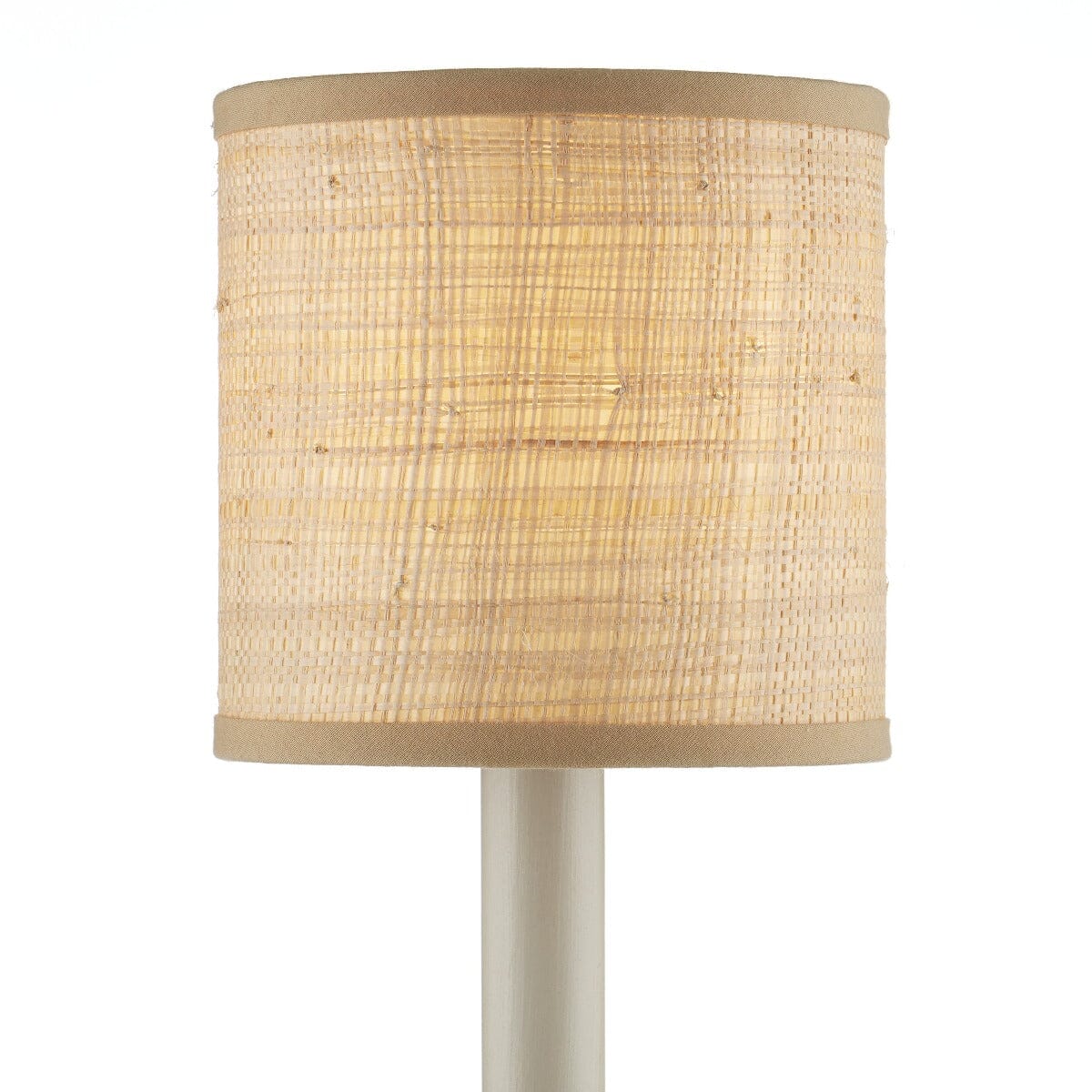 Natural Grasscloth Drum Chandelier Shade - Set of 2 Shades