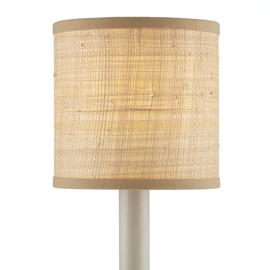 Natural Grasscloth Drum Chandelier Shade - Set of 2 Shades