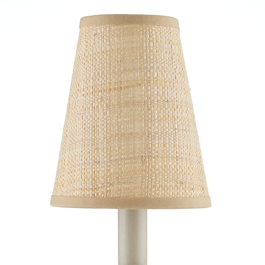 Natural Grasscloth Tapered Chandelier Shade - Set of 2 Shades