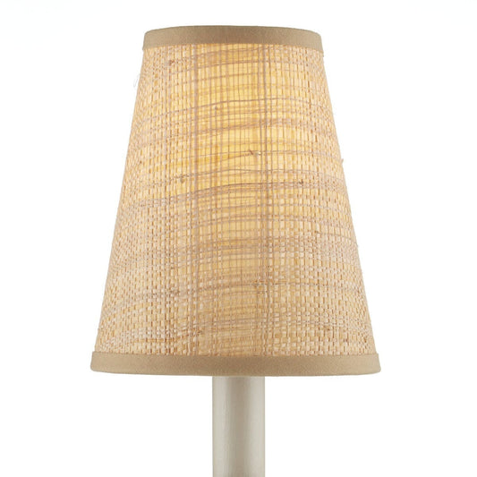 Natural Grasscloth Tapered Chandelier Shade - Set of 2 Shades