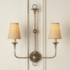 Natural Grasscloth Tapered Chandelier Shade - Set of 2 Shades