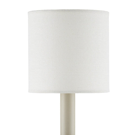 Off-White Fine Grasscloth Drum Chandelier Shade - Set of 2 Shades