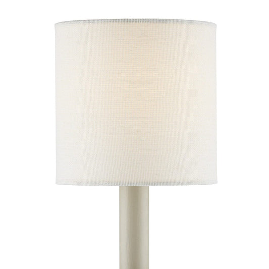 Off-White Fine Grasscloth Drum Chandelier Shade - Set of 2 Shades
