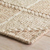 Ojai Wheat Loom Knotted Cotton Rug corner detail. Close-up corner view.