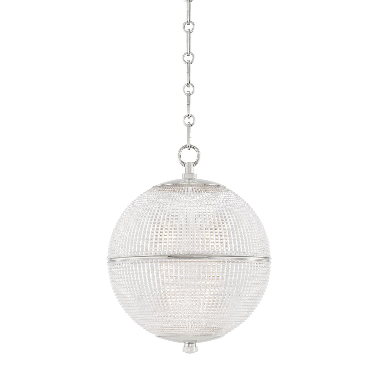 Ophelia Pendant Polished Nickel. Front view.