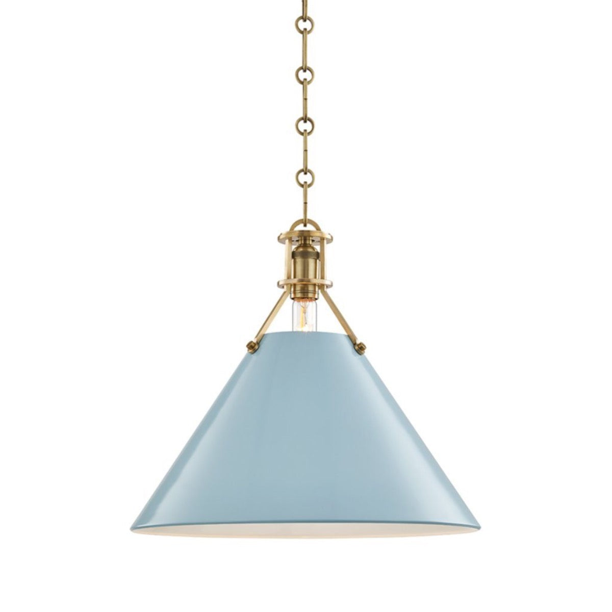 Jackson Pendants Large Bird Blue. Front view.