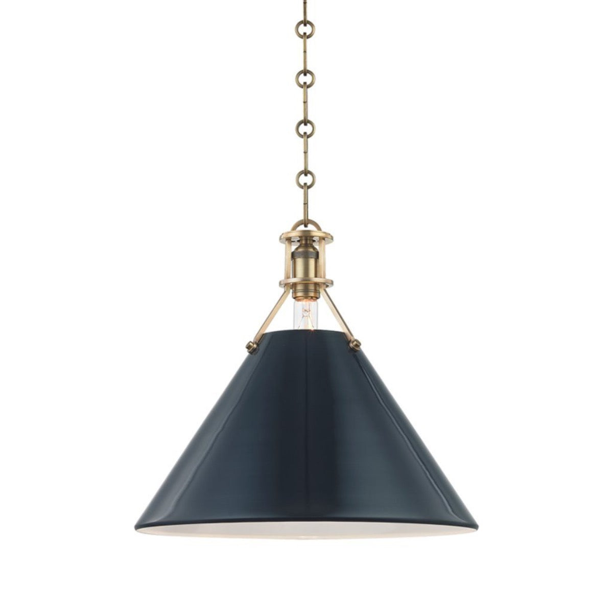 Jackson Pendants Large Darkest Blue. Front view.