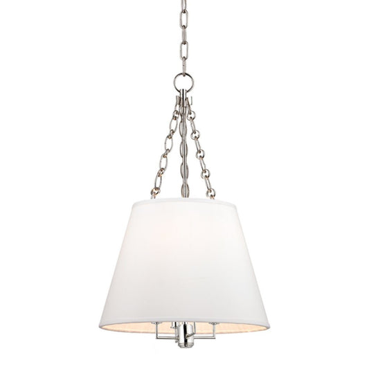 Paloma Pendant Polished Nickel. Front view.