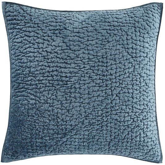 Parisienne Velvet Slate Quilted Sham Euro