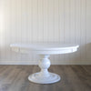 Pedestal Dining Table. Front view.