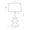 Piper Table Lamp with dimensions. Dimension view.
