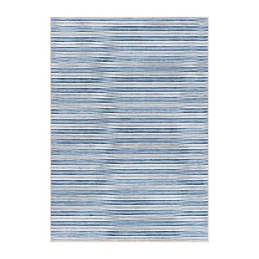 Portland Outdoor Rug - Blue. Top view.