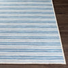 Portland Outdoor Rug - Blue corner detail. Detail view.