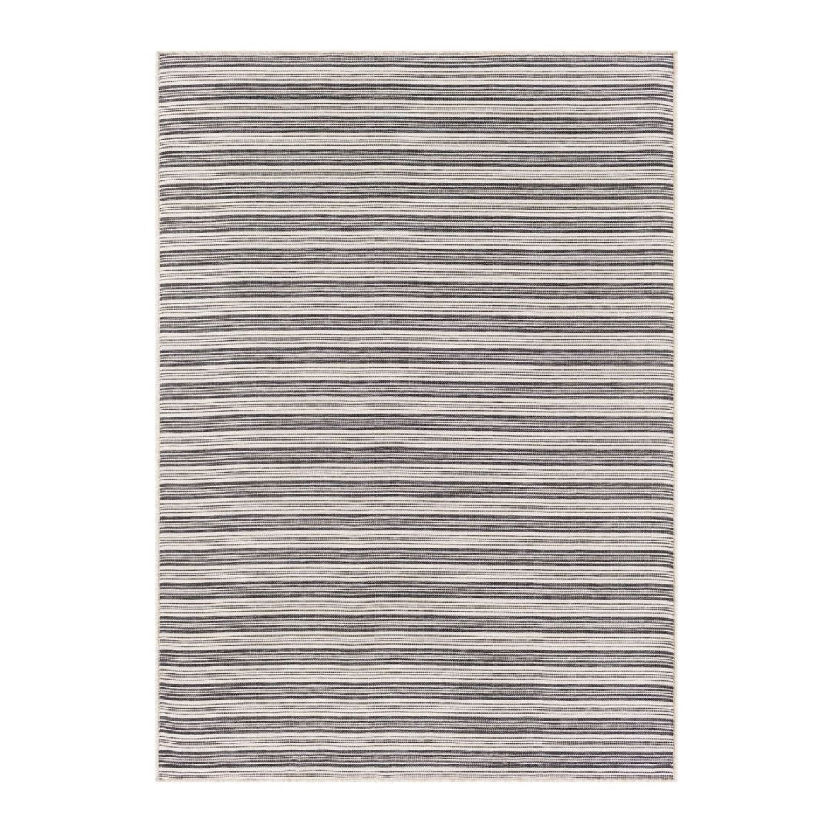 Portland Outdoor Rug - Charcoal. Top view.