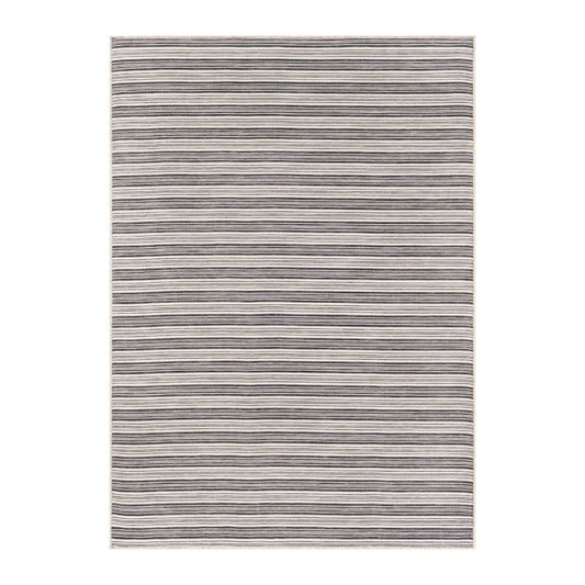Portland Outdoor Rug - Charcoal. Top view.