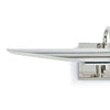 Radford Picture Light - Small Polished Nickel left side. Detail view.
