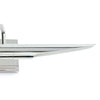 Radford Picture Light - Small Polished Nickel right side. Detail view.