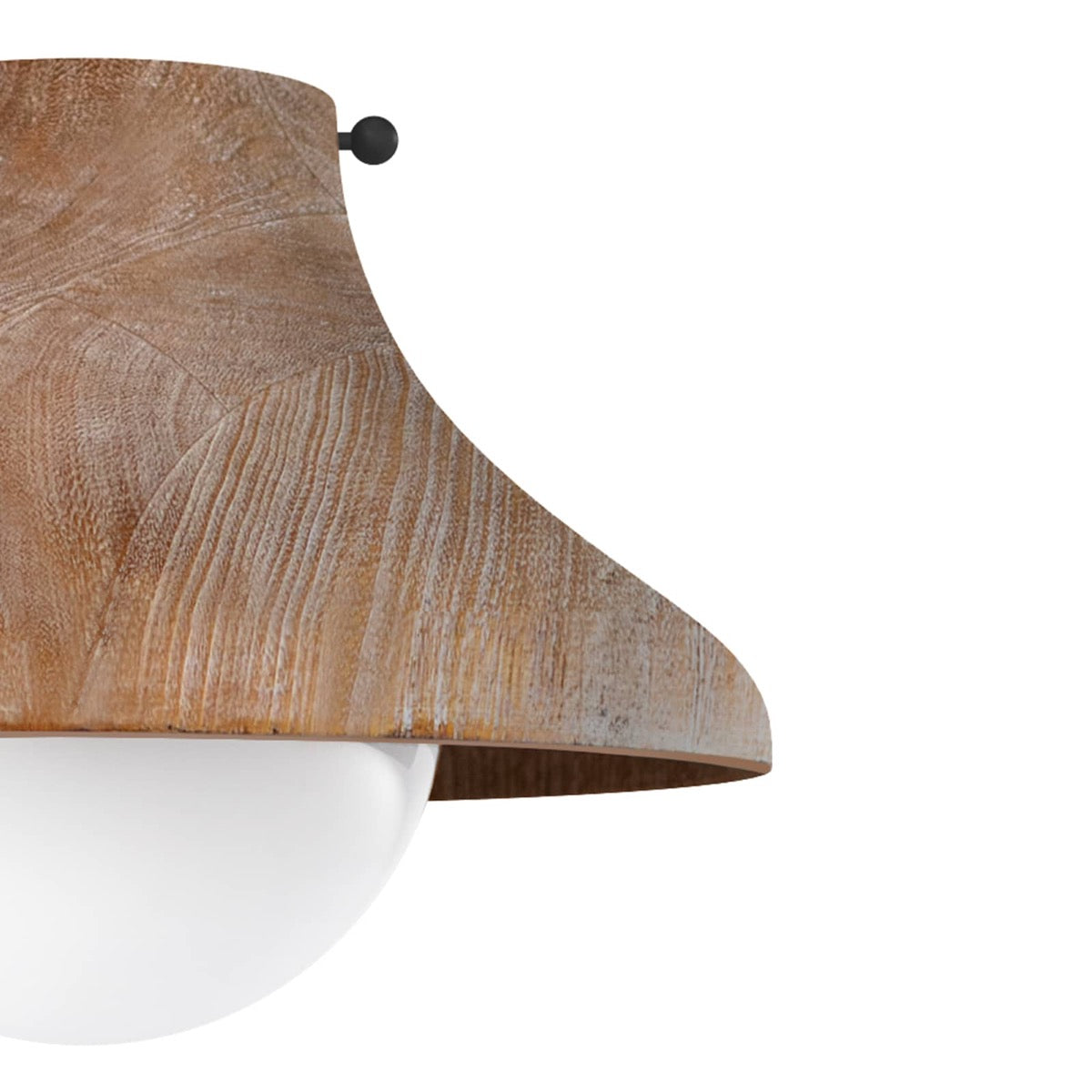 Surfside Wood Flush Mount right side. Detail view.