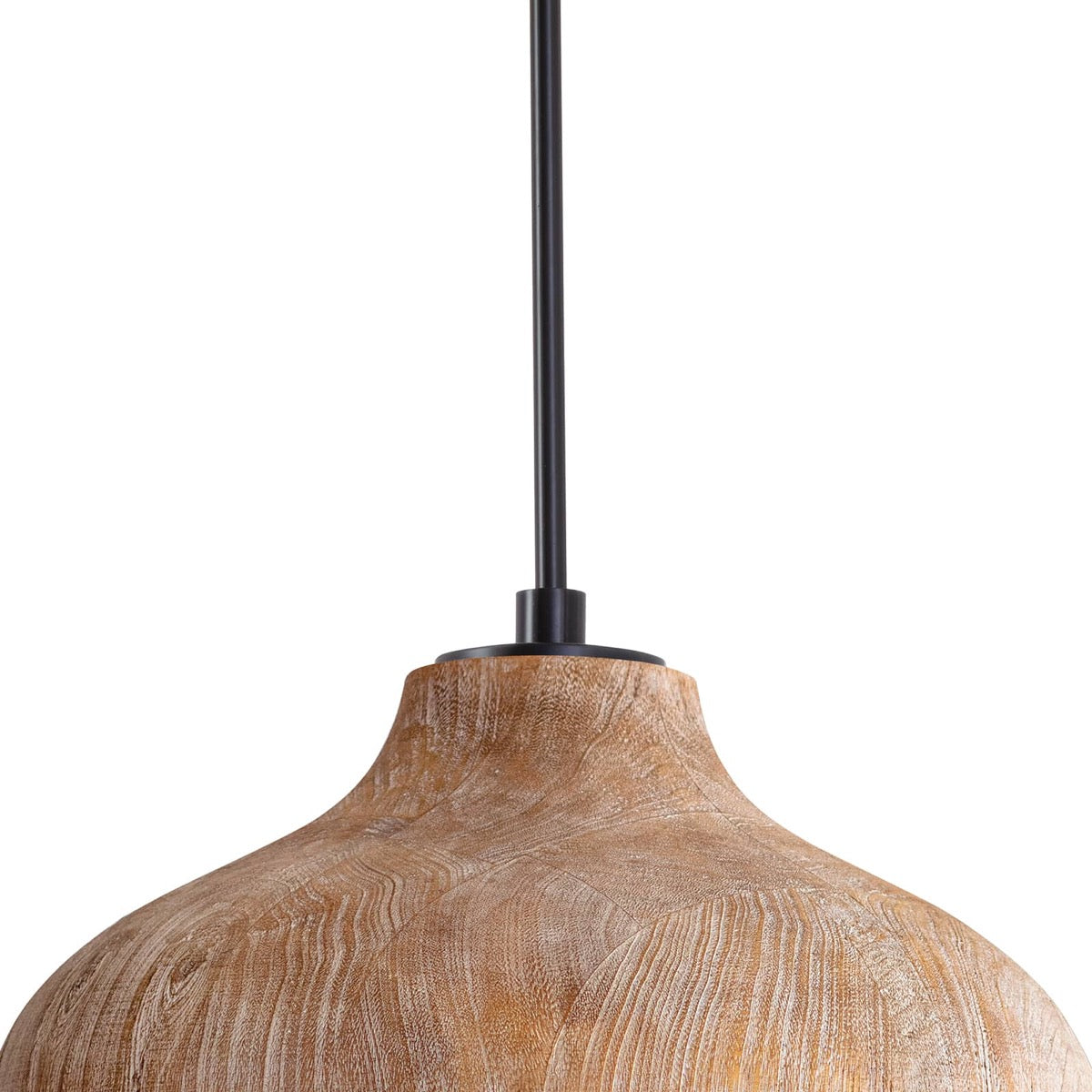 Surfside Wood Pendant upper shade. Detail view.