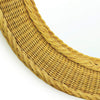 Rhode Rattan Mirror bottom left corner. Detail view.