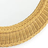 Rhode Rattan Mirror bottom right corner. Detail view.