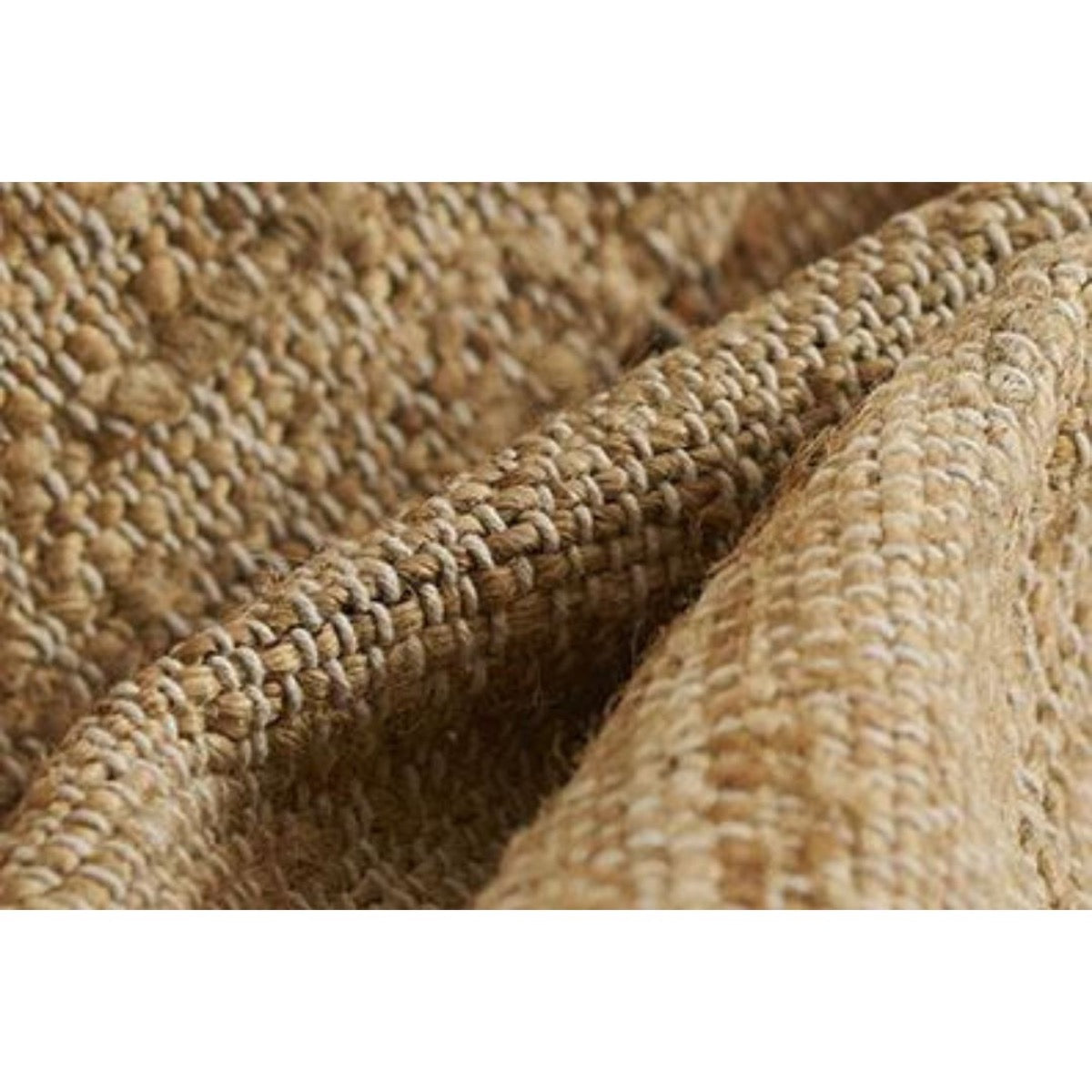 Ripple Jute Rug pile detail. Close-up detail view.