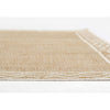Ripple Jute Rug edge detail. Detail view.