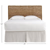Riviera Queen Headboard with dimensions. Dimension view.