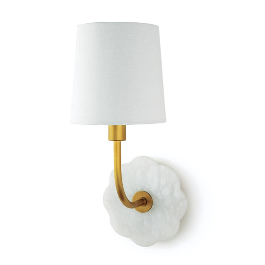 Robin Bent Arm Sconce. Left angle view.