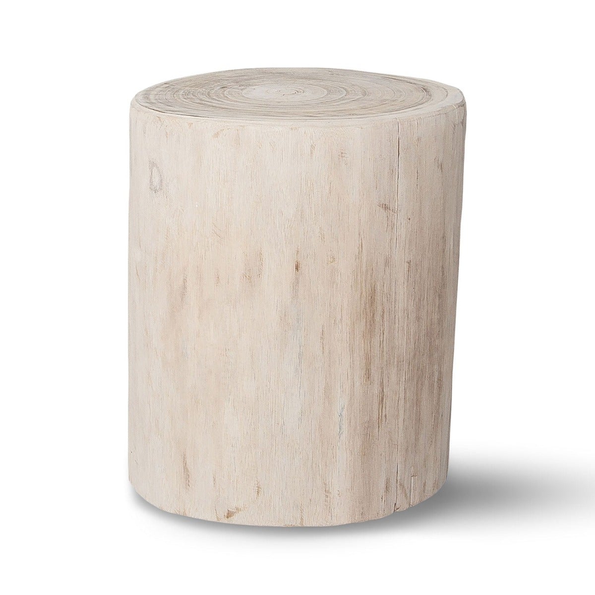 Rosalie Round Stump Stools 18". Front view.