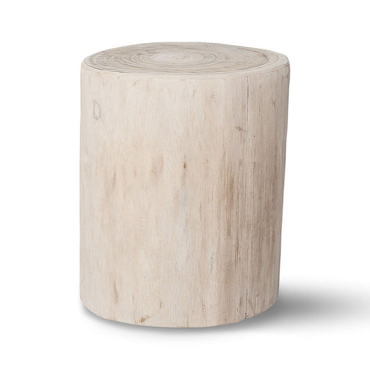 Rosalie Round Stump Stools 18". Front view.
