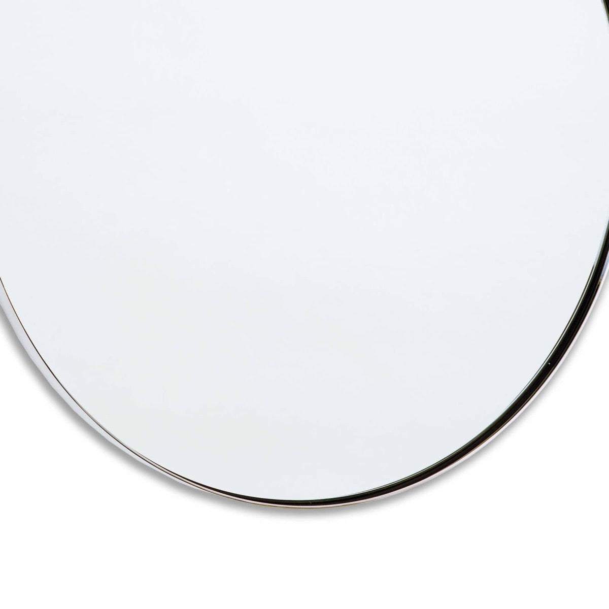 Rowen Mirror Polished Nickel bottom. Detail view.