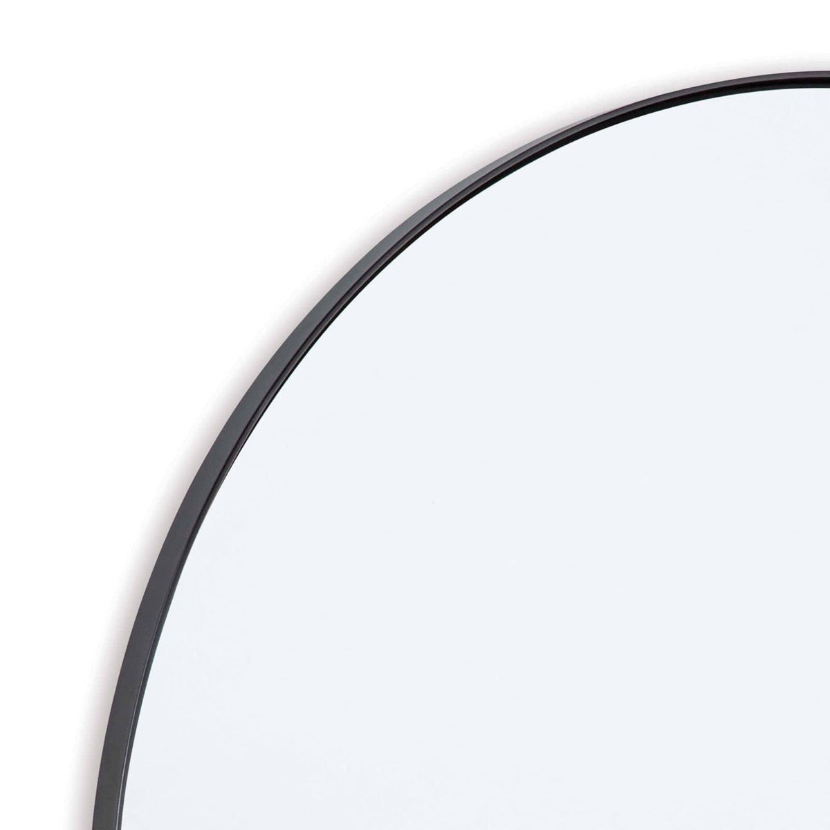 Rowen Mirror Steel upper left corner. Detail view.