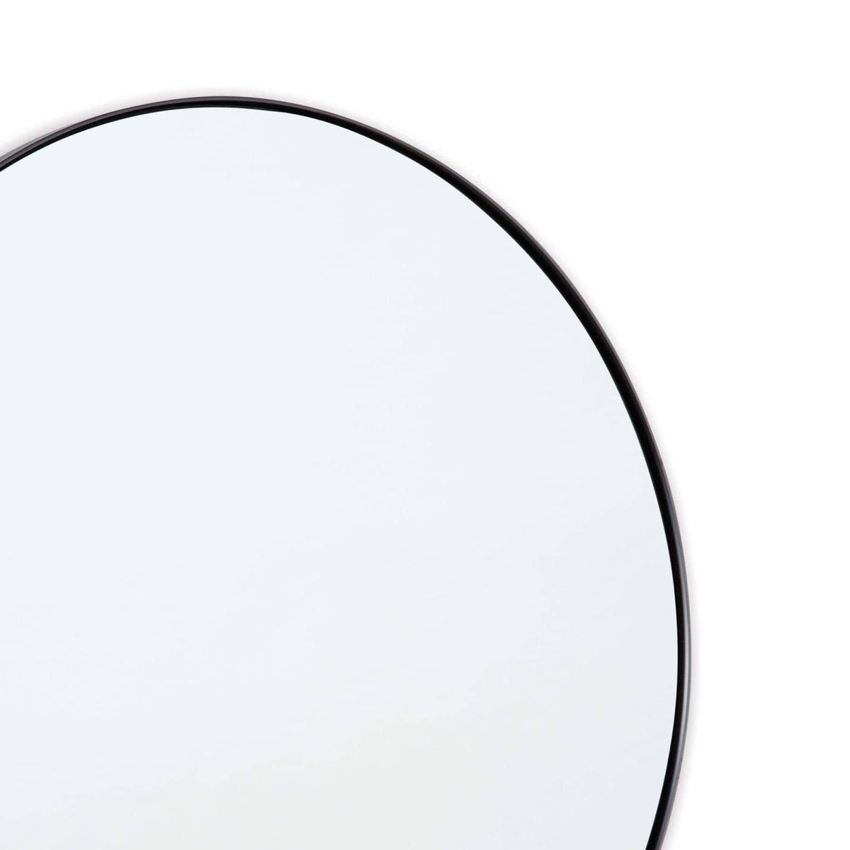 Rowen Mirror Steel upper right corner. Detail view.