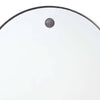 Ruby Circular Mirror top Steel. Detail view.