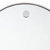 Ruby Circular Mirror top Polished Nickel. Detail view.