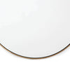 Ruby Circular Mirror bottom Natural Brass. Detail view.
