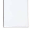 Ruby Rectangle Mirror bottom Polished Nickel. Detail view.