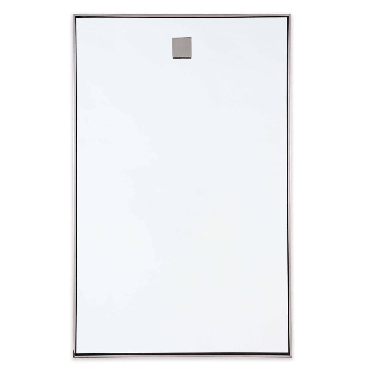 Ruby Rectangle Mirror Polished Nickel. Front view.