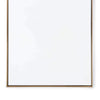Ruby Rectangle Mirror bottom Natural Brass. Detail view.