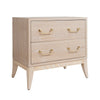 Rue Side Table Cerused Oak. Right angle view.