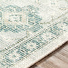 Sage Rug edge detail. Close-up detail view.